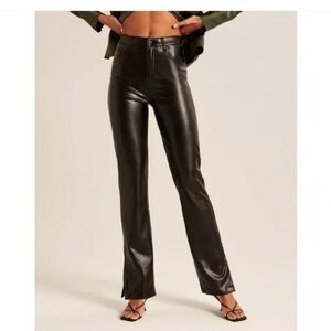 90s Straight Ultra High Rise Vegan Leather Pants